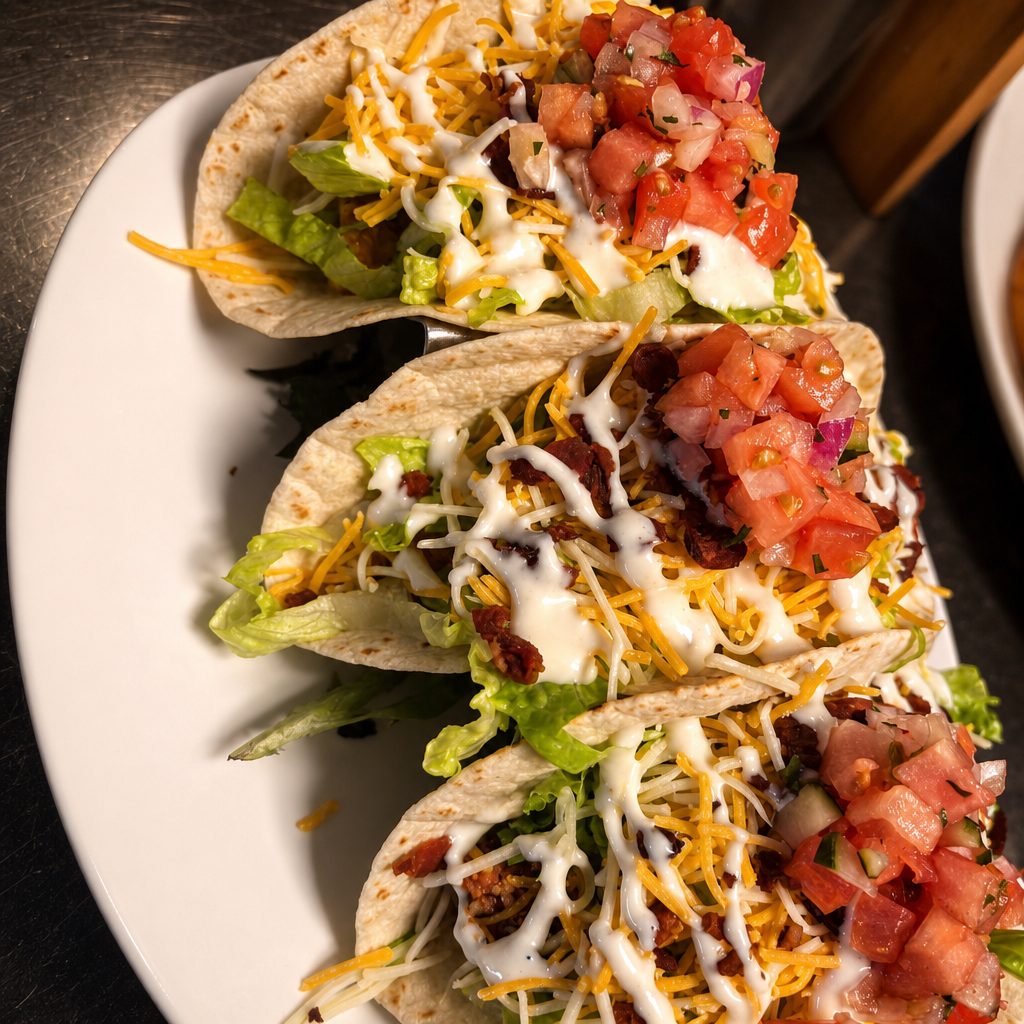 Chicken Bacon Ranch Tacos.