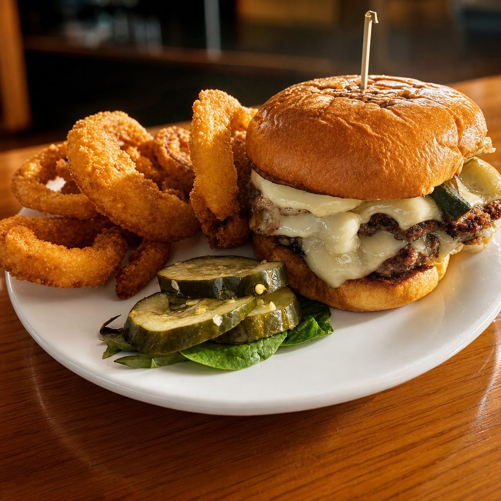 The Mushroom Swiss Burger.