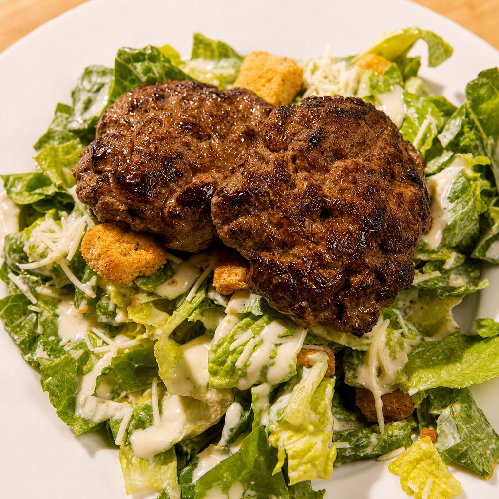 Smash Burger Caesar Salad.