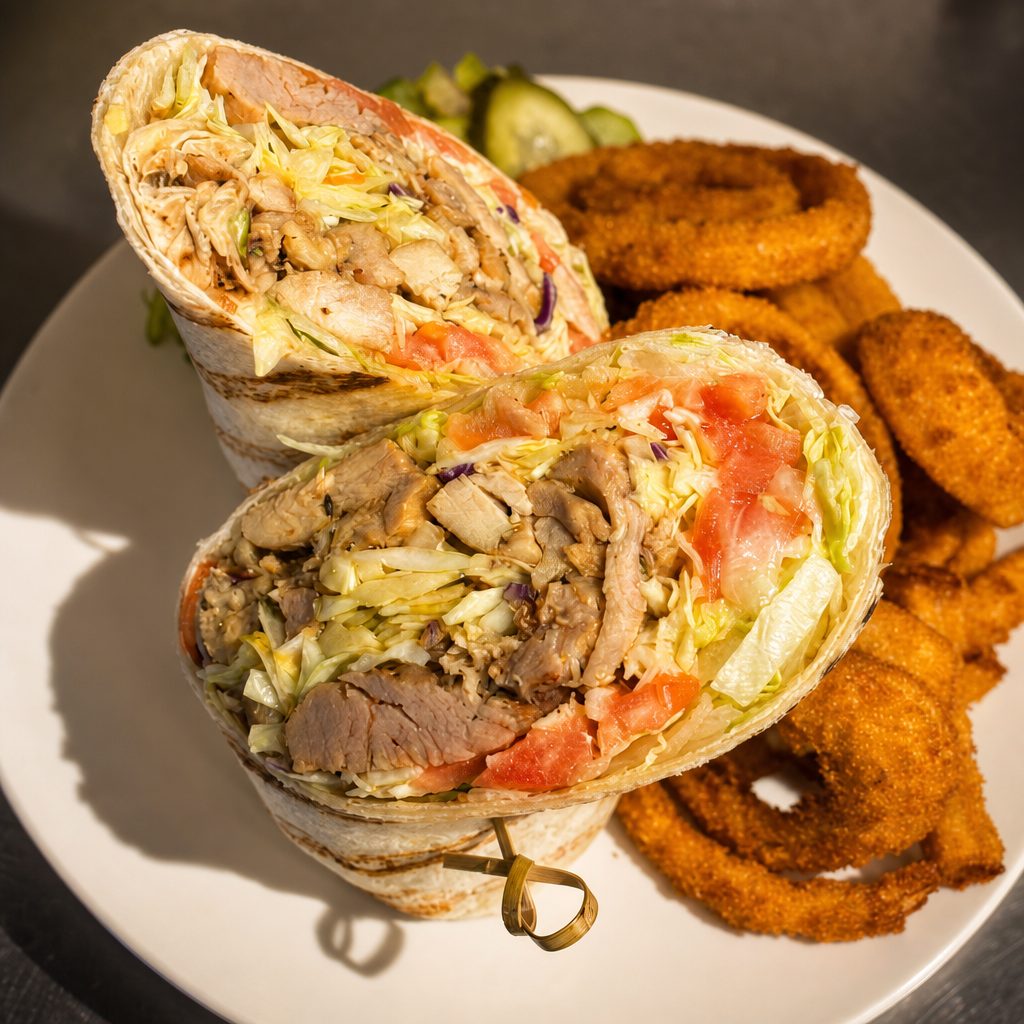 Jerk Chicken Wrap.