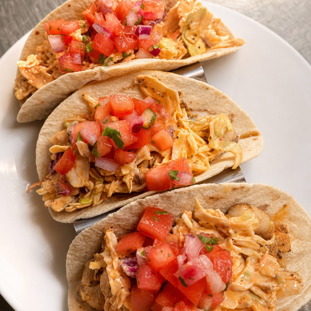 Cajun Shrimp Tacos.