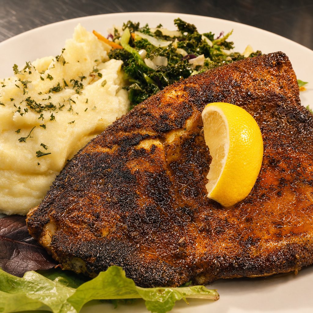 Blackened Swordfish.