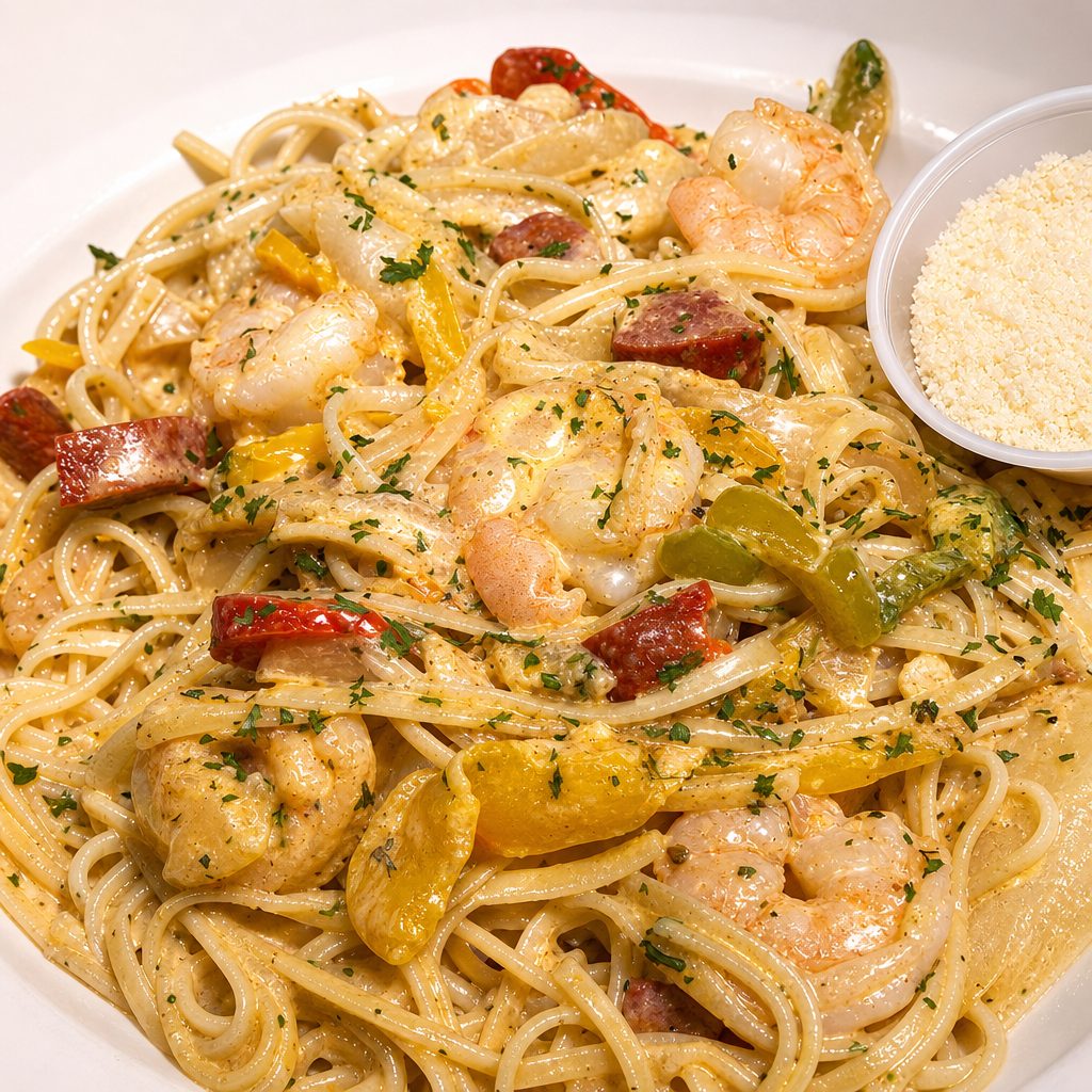 Shrimp Hasta Pasta.